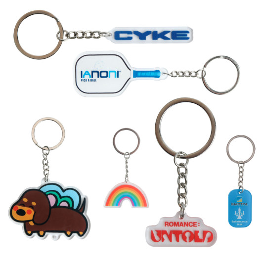 Custom Shaped Acrylic Keyrings Main